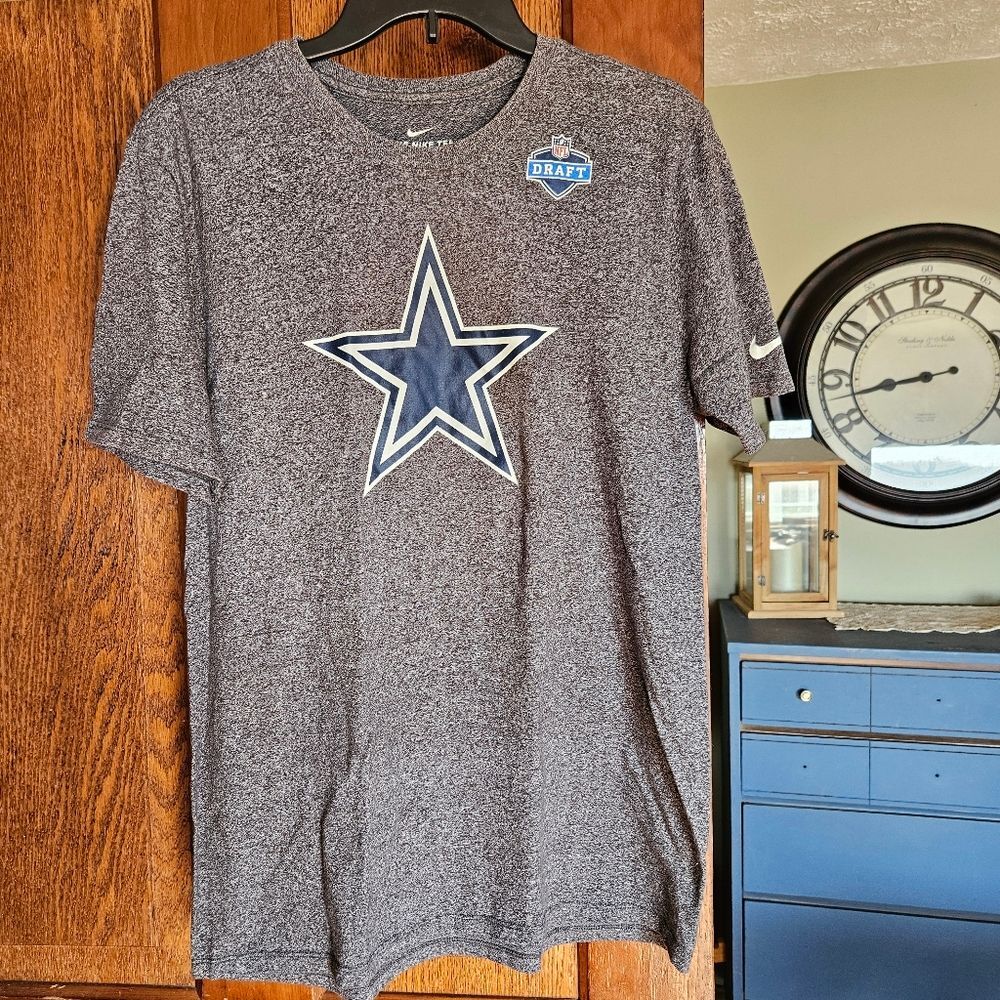 Dallas Cowboys NFL Draft T-Shirt   Men’s Size L   Grey Authentic Team‎ Apparel